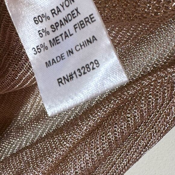 Superdown REVOLVE Brina Mini Dress in Rose Gold Metallic Knit M FLAWS - Picture 14 of 15